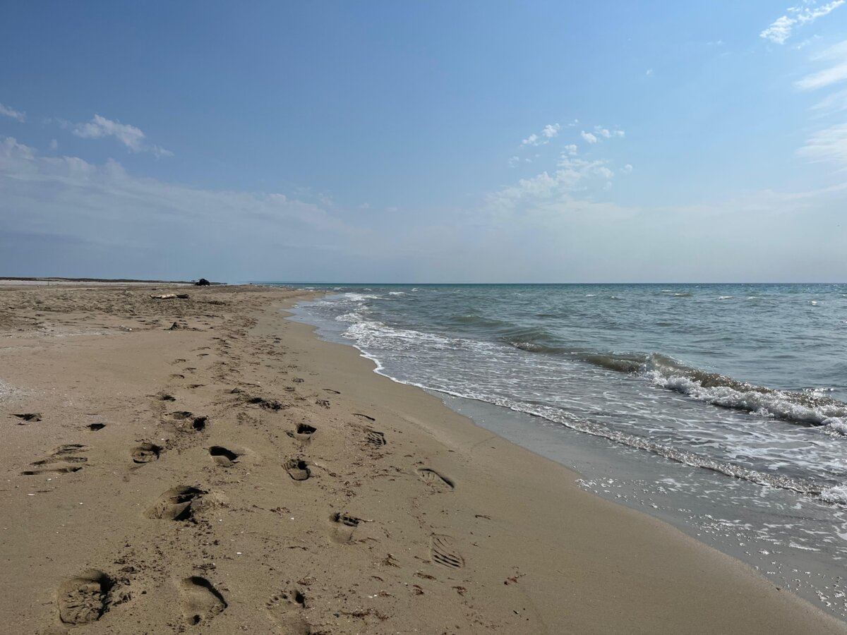 Берег за базой «Omir Glamping» в Актау. Фото автора