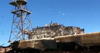 "Корабль-призрак": в Сети набирает популярность видео с затонувшим на Каспии судном