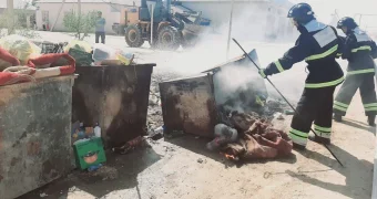 Жители Актау получили штрафы за сжигание мусора