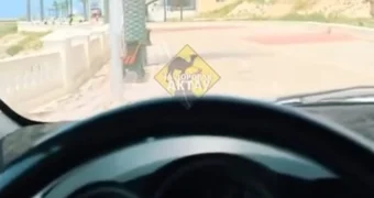 Полиция оштрафовала водителя автомобиля, проехавшего по набережной