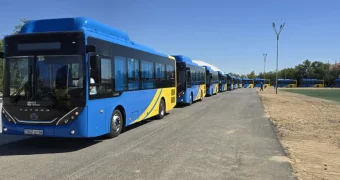 Новые автобусы на метане ввели в эксплуатацию в Бейнеу