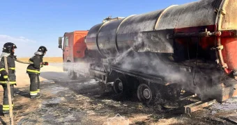 Грузовик с нефтью горел в Жанаозене