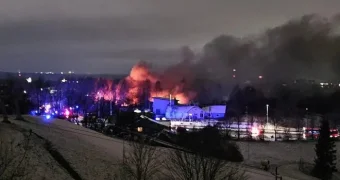 В Вильнюсе на двухэтажный жилой дом упал грузовой самолет