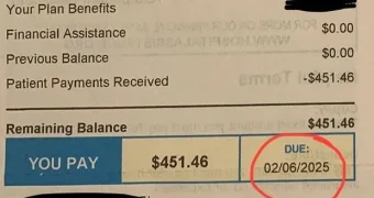 Мужчина получил счет из больницы в США через три года после визита и возмутился