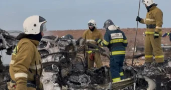 Крушение самолета под Актау: опубликованы кадры повреждений