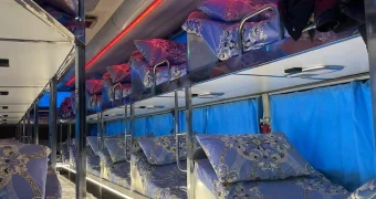 "Спальный" автобус на трассе Алматы – Екатеринбург шокировал полицейских Костаная