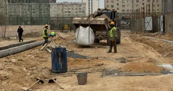 Проложено 500 метров дороги и установлено 1 200 метров бордюров в 16 микрорайоне Актау