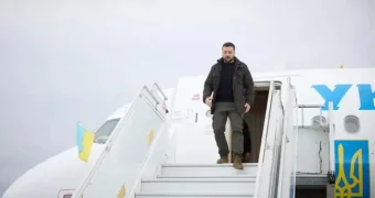 Самолет Владимира Зеленского приземлился на авиабазе в США