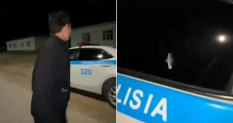 В Казахстане наказали подростков за плевок в служебное авто полиции