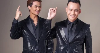 Семейное трио: Роза Рымбаева и ее сыновья на сцене Наурыза