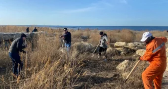 На субботнике в Актау собрали 15 тонн мусора