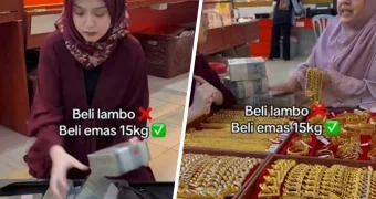 Соцсети удивила женщина из Малайзии, которая купила 15 кг золота за наличные