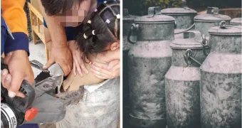 Необычное ЧП на празднике в Казахстане: пятилетняя девочка застряла во фляге