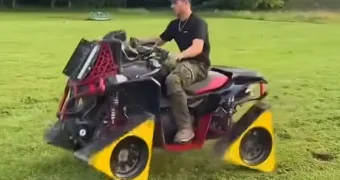 Эксперимент над физикой: квадроцикл с треугольными колёсами показал ход