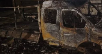 «Газель» с мусором сгорела в Акшукуре