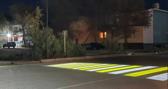 Проекционные пешеходные переходы заработали в Бейнеу