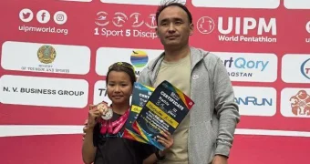 Дочь военного моряка из Актау завоевала медали на Чемпионате Азии по биатлу и триатлу