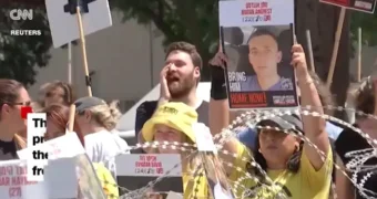 Акцию протеста устроили семьи заложников в Израиле