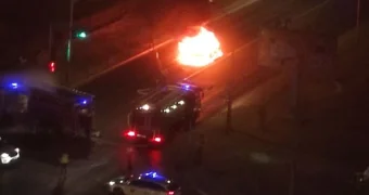 Автомобиль горел на проезжей части в Актау