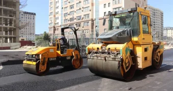 Строительство дорог началось в 16 микрорайоне Актау