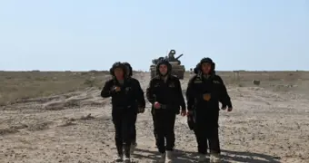 В Мангистау на полигоне «Оймаша» состоялись стрельбы из танков