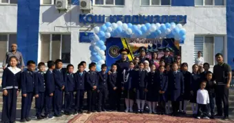 В Баянды открыли кадетский класс «Жас сақшы» в честь ветерана полиции