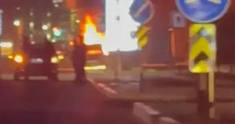 Горение автомобиля на проезжей части произошло в Актау