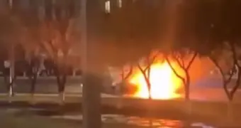 Автомобиль сгорел в Актау