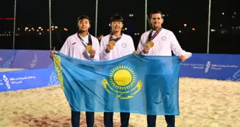 Спортсмен из Мангистау стал чемпионом III Азиатских юношеских игр по пляжному волейболу