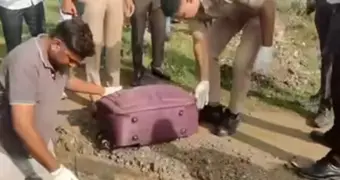 Мужчина, устав от требований девушки сыграть свадьбу, засунул ее в чемодан и выкинул