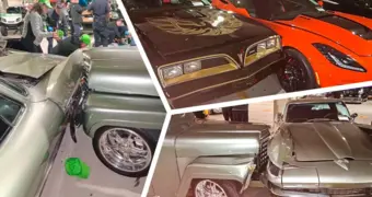 Несколько автомобилей разбили прямо на аукционе Mecum