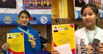 Спортсменки из Актау завоевали медали на республиканском турнире по вольной борьбе