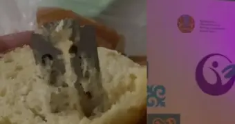 Казахстанка обнаружила лезвие в купленном на республиканской выставке хлебе (видео)