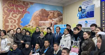 В Мангистау прошла торжественная встреча победителей республиканской олимпиады