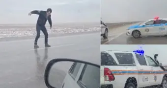 Что творится на трассах в непогоду: жители Мангистау делятся видео в соцсетях