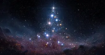 Шедевр Вселенной: в космосе засияла новогодняя елка