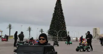 Набережная Актау в первый день 2026 года