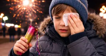 Ребёнок пострадал от новогодней хлопушки в Актау