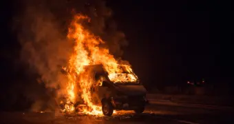 «ГАЗель» сгорела ночью в Актау