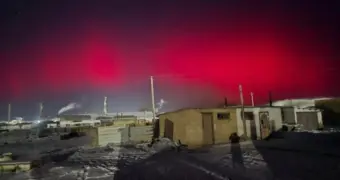 Жители Мангистау зафиксировали необычное природное явление в небе