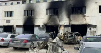 Крупный пожар на СТО в Актау: двое пострадавших в тяжёлом состоянии