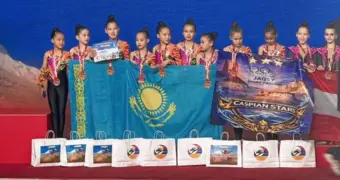 Гимнасты из Жанаозена заняли призовое место на международных соревнованиях в Ереване