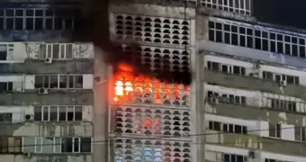 В Актау произошел пожар в жилом доме