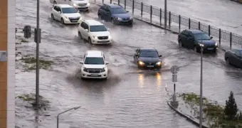 Машины «плывут»: после дождя улицы Актау затопило