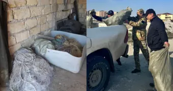 Более 400 метров рыболовных сетей извлекли из Каспия в Мангистау