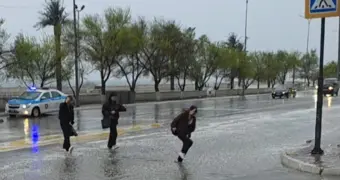 Актау затопило проливным дождем