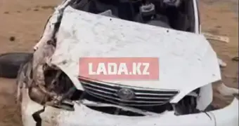 Автомобиль перевернулся на трассе Жетыбай – Жанаозен