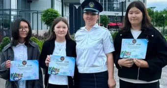 «Внимание, дети!»: малышей в Мангистау наградили за дисциплину на дорогах