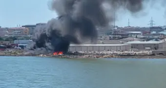 В Мунайлинском районе загорелась свалка возле школы