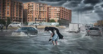 Ливень снова затопил Актау: в чем причина?